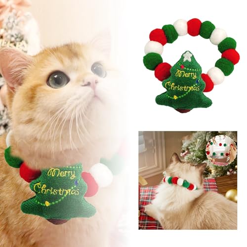 Factorys Niedlicher Kopfschmuck für Hauskatzen Welpen zu Weihnachten. Weihnachtsschmuck für Katzen Haustiere. Dekoration für Halsband, elastisches Halsband, Hundehalsband, Zubehör (B, L) von Factorys