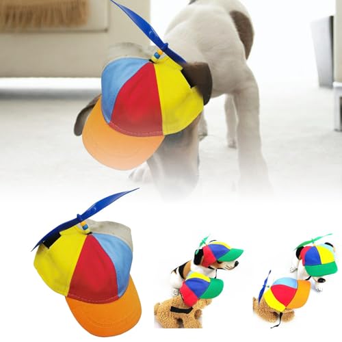 Factorys Pet Große mittelgroße Hundehüte, farblich passende Propeller-Baseballkappen für Hunde, Kopfschmuck, Hundehüte (B, L) von Factorys