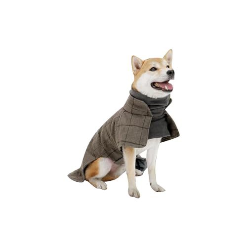 Factorys Pet Haustier-Kleidung, britischer Gentleman-Stil, Winter-Fleece-Haustier-Baumwollmantel, verdickt, warm und weich, Winter-Haustier-Kleidung für Katzen und Hunde Zwinger Zubehör (A, L) von Factorys