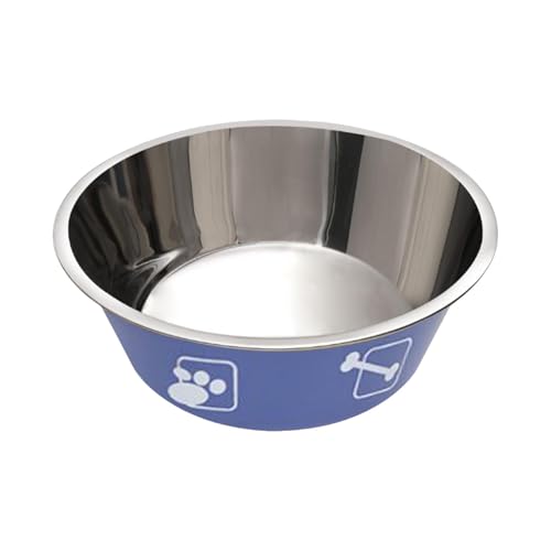 Factorys Pet Hundenäpfe Edelstahl Hundenäpfe für kleine Hunde Hundefutter- Wassernäpfe mit rutschfestem Gummiboden Futternapf für Haustiere Doppelwandig Isoliert Rostfrei 4,7 (Purple, One Size) von Factorys