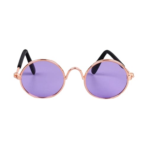 Katzen Sonnenbrille, Runde Haustier Sonnenbrille Pet Welpen Retro Haustier Brille, Klassische kleine Katzenbrille, Cosplay Kostüm für Foto Requisiten, Niedliche Haustier Dekorationen (C) von Factorys