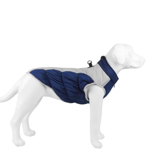 Winter Warme Hundejacke Winddicht Hundemantel für Mittelgroße Hunde Wasserdicht Wintermantel Reflektierender Rollkragenpullover Hundejacke Ärmellose Haustier Kostüm Outdoor von Factorys