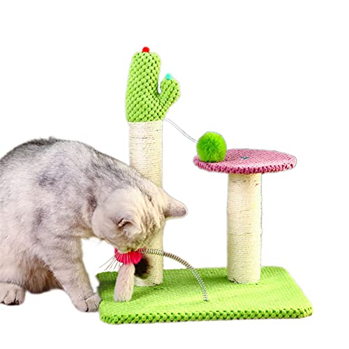 10 Pcs Katzenpfostenkratzer,Interaktive Kratzbäume für Kätzchen im Kaktus-Design - Katzenspielzeug für den Innenbereich für kleine, mittelgroße und große Katzen, Kätzchen zum Spielen, Kratzen von Facynde