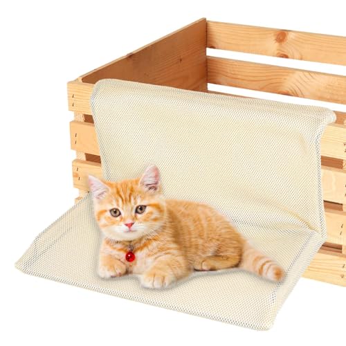 Faltbare Katzenhängematte, faltbare Katzenzaun-Sitzstange - Einfach zu verstellendes Fensterbett | Bequemer, weicher Fenster-Katzensitz, stabiler Katzen-Hängematten-Fenstersitz, Katzen-Fenster-Hängema von Facynde