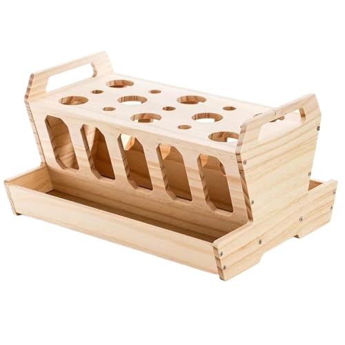 Heu-Futterstation für Kaninchen, Hasen-Heu-Futterstation - Bunny Feeder Futterstation | Große Häschen-Heuraufe, Hasenfutterstation aus Holz mit abnehmbarem Deckel für Kaninchen, Meerschweinchen und Ch von Facynde