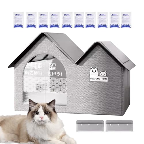 Katzenhäuser Outdoor Kühlhaus Für Katzen,Kühlhaus Für Katzen Im Freien Kühlmatte Für Katze Hunde Im Sommer Kühldecke Cat Cooling House von Facynde