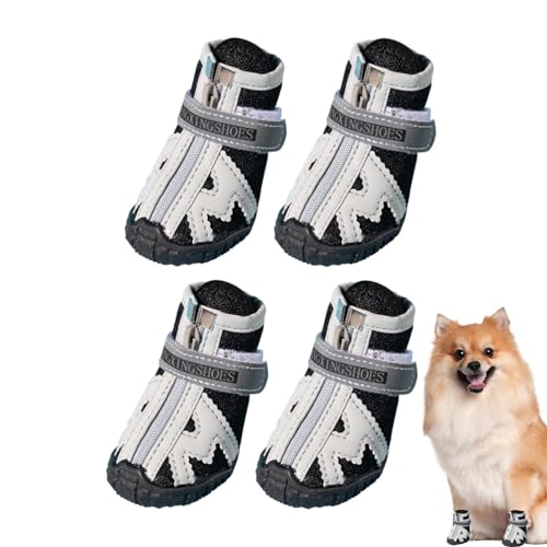 Facynde Mesh-Hundeschuhe,Hundeschuhe Outdoor, Hundestiefel mit reflektierendem | Hundestiefel in 5 Größen mit robuster Gummisohle, atmungsaktive Hundestiefel, rutschfest für den Sommer, heiße von Facynde