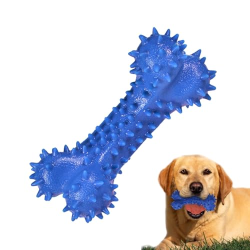 Stacheliges Gummiknochen-Hundespielzeug - Stacheliges Kauspielzeug für Hunde aus Gummi,Weiches Welpenspielzeug, Apportierspielzeug zum Zahnen für Haustiere, Mundgesundheit, energieverbrauchend von Facynde