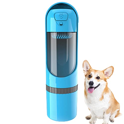 Tragbare Hundewasserflasche | Teleskopischer, auslaufsicherer, tragbarer Wasserspender für Hunde mit Snack-Aufbewahrungsbecher | Trinkfutterspender für Haustiere im Freien, Wandern, Reisen von Facynde