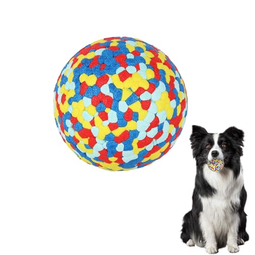 Fadcaer Hundeballspielzeug, unzerstörbarer Hundeball, hohe Sprungkraft, Gummiball zum Werfen, Apportieren, schwimmendes, interaktives Hundespielzeug für Welpen, kleine, mittelgroße Hunde (7,5 Zoll/3 von Fadcaer