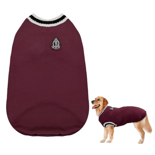 Hundepullover Winter Hundemäntel Hundekleidung Weich Warmer Hunde Pullover Hund Katzen Gestrickt Haustier Kostüm Jacke Weste Outfit für Kaltes Wetter Kleine Mittlere Große Hunde Welpen Innen Außen,4XL von Fadcaer