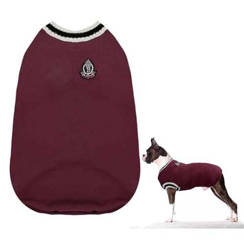 Hundepullover Winter Hundemäntel Hundekleidung Weich Warmer Hunde Pullover Hund Katzen Gestrickt Haustier Kostüm Jacke Weste Outfit für Kaltes Wetter Kleine Mittlere Große Hunde Welpen Innen Außen,2XL von Fadcaer