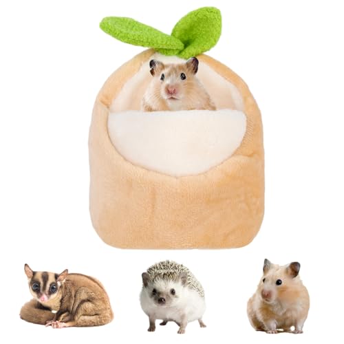 Mini Meerschweinchen Betthöhle Warmes Hamsterhaus Gemütliches Tierhaus Höhlenbetten Weichem Versteck Bett Kleintier Winterhaus Zubehör für Hamster Zwergkaninchen Ratten Igel Chinchilla Bartagamen von Fadcaer