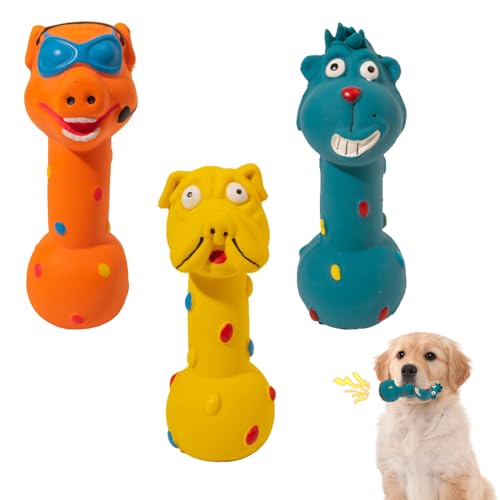 Quietschendes Hundespielzeug, Latex-Spielzeug, interaktives Gummi-Quietschball-Spielzeug für Welpen, kleine Hunde, weich, federnd, Apportierspielzeug, Kauspielzeug für Zahnreinigung und reduziert Quietschendes Hundespielzeug, Latex-Spielzeug, interaktives Gummi-Quietschball-Spielzeug für Welpen, kleine Hunde, weich, federnd, Apportierspielzeug, Kauspielzeug für Zahnreinigung und reduziert von Fadcaer