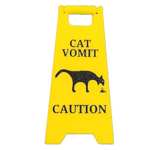 Faeymth Warnschild Katzenkotze Als Dekoration, Lustiges Geschenk für Katzenliebhaber, Geeignet für Schreibtisch und das Büro A von Faeymth