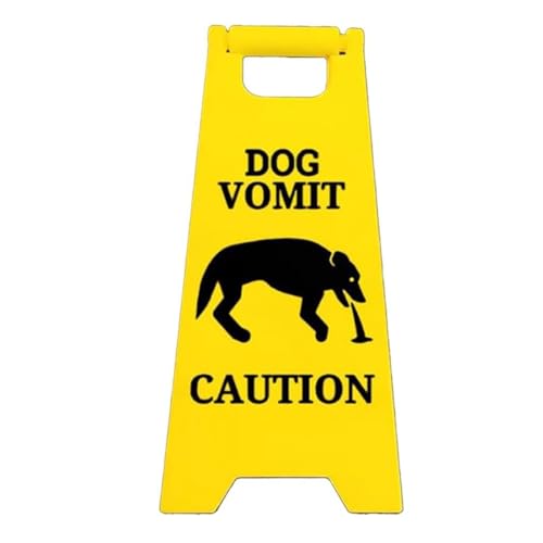 Faeymth Warnschild mit Hundekotze-Motiv, Dekoration, Lustiges Geschenk für Katzenliebhaber, Geeignet für Schreibtisch und das Büro B von Faeymth