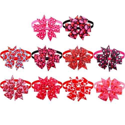 Fahoujs 10pcs Regulierbare Pflege Haustier Bowties Heart Butterfly Verzierungen Haustier Bowties Für Haustier Groomer Und Tierbesitzer von Fahoujs