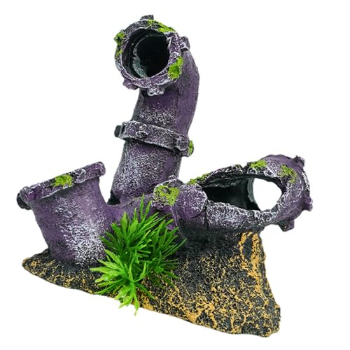 Fahoujs Landschaft Künstlicher Wasserpfeife Landschaft Fischtanks Dekorationen Für Aquarien Terrarium Garnel von Fahoujs