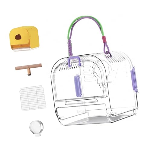 Leichtes Gewicht Haustierträger Transparenten Tragbare Vogelkäfig Mit Abnehmbarem Tablett Für Wellensittiche Und Kleine Vögel Die Käfig Mit Schloss Bewegt Leichtes Gewicht Haustierträger Transparenten Tragbare Vogelkäfig Mit Abnehmbarem Tablett Für Wellensittiche Und Kleine Vögel Die Käfig Mit Schloss Bewegt von Fahoujs