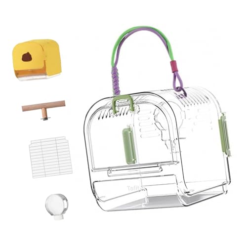 Leichtes Gewicht Haustierträger Transparenten Tragbare Vogelkäfig Mit Abnehmbarem Tablett Für Wellensittiche Und Kleine Vögel Die Käfig Mit Schloss Bewegt Leichtes Gewicht Haustierträger Transparenten Tragbare Vogelkäfig Mit Abnehmbarem Tablett Für Wellensittiche Und Kleine Vögel Die Käfig Mit Schloss Bewegt von Fahoujs