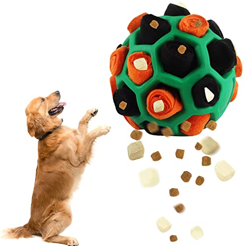 FainFun Schnüffelball für Hunde, Futterball Reizangel, Inteligentsspiezeug für Hunde, Geruchstraining Hund, Futtersuche Instinkt Training, Waschbar Dog Snuffle Ball für Kleine Mittelgroße Haustier von FainFun