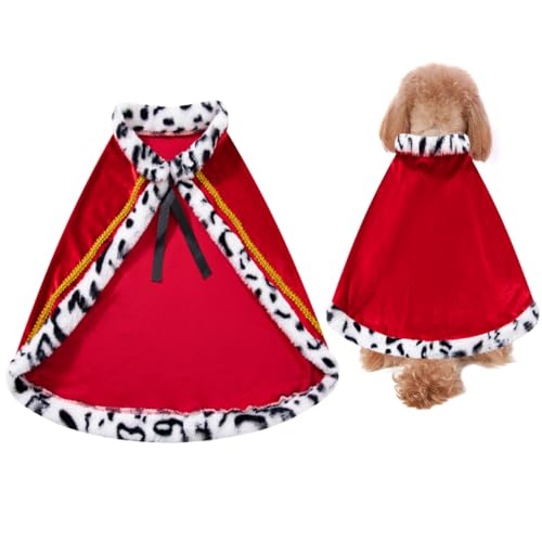 Hundeumhang für Halloween-Kostüme, Königin, Prinz und Prinzessin, Cosplay, Größe L von Fairy Sassy