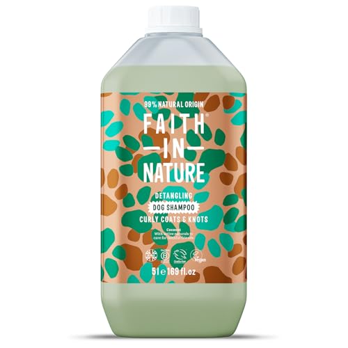 Faith In Nature Natural Coconut Dog Shampoo, Vegan & Cruelty Free, No SLS or Parabens, Detangling, for Curly Coats, 5L Refill Pack von Faith In Nature