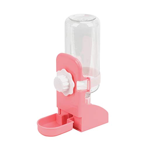 FakeFace Wasserspender Trinkflasche Hundehütte Käfig Wassertränke Wasserkocher Tierzubehör 500ML Wasser Flasche zum Aufhängen für Hunde Katze Welpen Kaninchen Haustier (Pink) von FakeFace