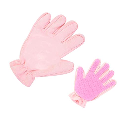 Faneli Silikon Hund Pet Deshedding Pinsel Handschuh, Hund Pet Deshedding Pinsel Handschuh Für Tier Wolle Kämmen Katzen Pet Haar Handschuh Hundesalon Handschuh Für Katzen (rosa2) von Faneli