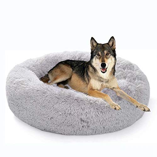 Fangqiyi Hundebett Hundekorb Hundesofa, Weiches Plüsch Rundes Hundesofa mit Wasserfeste Unterseite, hundebett Grosse Hunde waschbar XS-XXXL von Fangqiyi