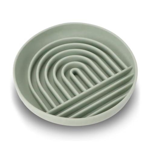 Fangxuee Slow Food Hundenapf Silikon Puzzle Napf mit Saugnapf Rutschfester Hundefutternapf Verlangsamt Fressgeschwindigkeit Slow Food Bowl von Fangxuee