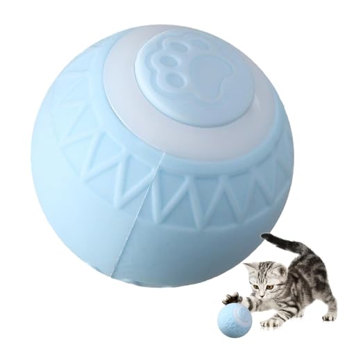 Cat Ball, Power Ball, Katzenspielzeug, Selbstdrehender Katzenball, Automatischer 360 Grad Rollbal, Intelligenter Interaktiver Katzenball, Aktiv Bewegliches Haustierballspielzeug, USB Wiederaufladbarer von Fanysdsi