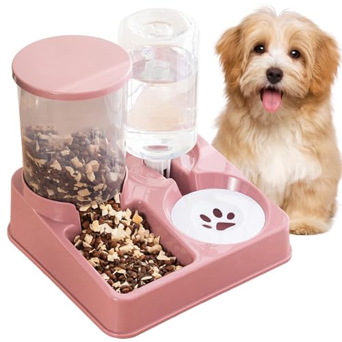 Fanysdsi Automatischer Wassernapf für Hunde, 2-in-1-Katzenfutterspender und Wasserspender,2-in-1-Automatischer Futterspender und Wasserspender für Hunde - Automatischer Tierfutterspender und Tränke von Fanysdsi