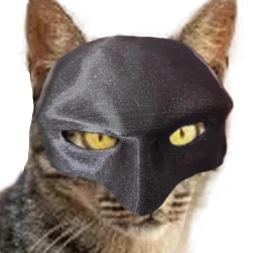 Fanysdsi Batcat-Maske, Bat Maske für Katzen, Batmans-Maske, Katzenmaske für Halloween-Party-Dekoration, Katzen-Cosplay-Fledermaus-Kostümmaske, Süßes Katzen-Ankleidezubehör für Katzen, Kätzchen von Fanysdsi