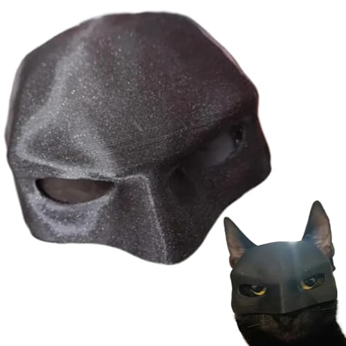 Fanysdsi Batcat-Maske, Bat Maske für Katzen, Batmans-Maske, Katzenmaske für Halloween-Party-Dekoration, Katzen-Cosplay-Fledermaus-Kostümmaske, Süßes Katzen-Ankleidezubehör für Katzen, Kätzchen von Fanysdsi