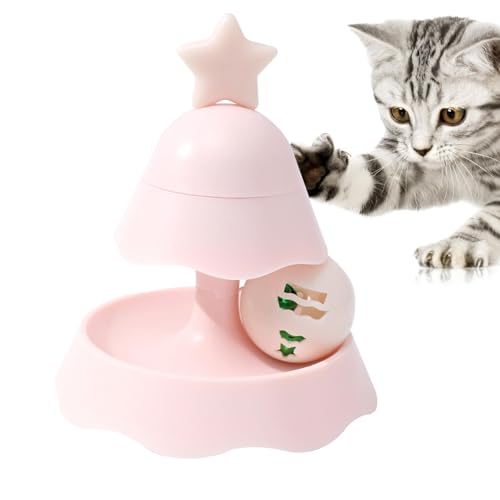 Fanysdsi Drehteller-Katzenspielzeugbälle,Drehteller-Katzenballspielzeug | Roller-Spielzeug, Weihnachtsbaum, Katzen-Drehteller, Bälle, Katzen-Teaser-Spielzeug,2 Schichten Catnip Toys Interaktive von Fanysdsi