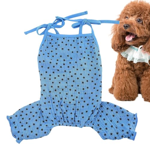 Fanysdsi Hunde-Sommerkleid, T-Shirt für Hunde,Haustierkleidung Sternförmiges Hunde-T-Shirt - Atmungsaktive Welpenkleidung, Mädchen-Hundekleidung, bequemes Kleid für französische Bulldogge, Bichon von Fanysdsi