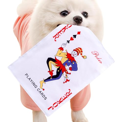 Fanysdsi Hundegeräuschspielzeug,Hundespielkarten - Spielkarten-Form-Hundespielzeug,Kauende Zahnen Soft Interactive Fetch Dog Pokerkarten zum Stressabbau und zur Reduzierung von Langeweile von Fanysdsi