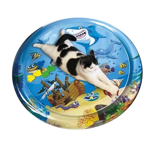 Fanysdsi Kätzchen-Wasserspielpad, interaktives Wasserpad-Spielzeug für Haustiere | Haustiere Spielen Spielzeug Pad | Tragbare Wasserspielmatte für Katzen, Sommer-Wasserpad für Kätzchen, Haustiere, von Fanysdsi
