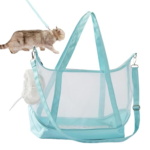Fanysdsi Katzen-Reisetasche, Netz-Reisetasche für Haustiere | Atmungsaktive Haustier-Umhängetasche für Hunde | Verstellbare Tragetasche für Haustiere, für Auto, Einkaufen, Reisen, Spazierengehen von Fanysdsi