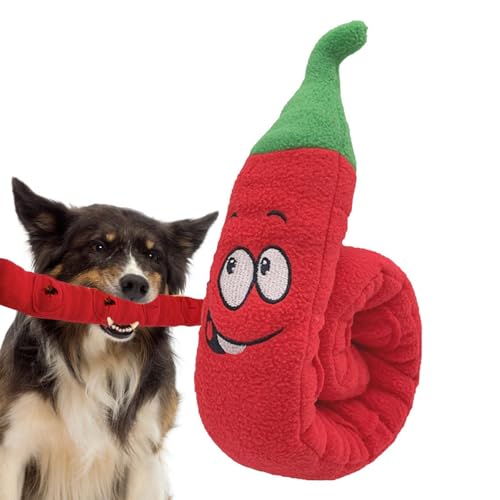 Fanysdsi Schnüffelmatte für Hunde, Schnüffelmatte für Hunde | Polar Fleece Puzzle Chili Form Futtermatte,Maschinenwaschbarer, attraktiver tragbarer Slow Feeder, multifunktionales IQ-Trainingsspielzeug von Fanysdsi