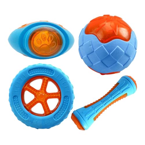 Fanysdsi Schwimmspielzeug für Hundepool, Wasserspielzeug für Hunde,4-teiliges Set Poolspielzeug für Hunde | Lustige Zahnreinigung, interaktive Spielhunde-Poolschwimmer für Pools, Strände, Seen von Fanysdsi