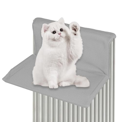 Fanysdsi Zusammenklappbare Sitzstange für Katzenzaun, Sitzstange für Katzen - Faltbare Katzenfenster-Hängematte - Leicht verstellbarer, stabiler Katzenhängematten-Fenstersitz, bequemes, platzsparendes von Fanysdsi