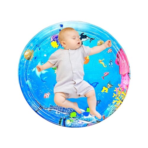 Wassermatte Baby Spielzeug, Sensorische Spielmatte, Wassergefüllte Spielmatte, 100cm Wasserspielmatte, Spielmatte Aufblasbare Baby, Bauchzeit Matte für Neugeborene, Sommer Wasserspielmatte, BPA Frei von Fanysdsi