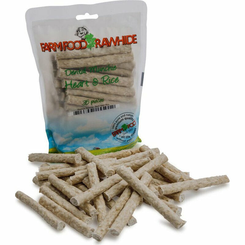 Farm Food Rawhide Dental Munchie - 35Stk Rinderherz & Reis Farm Food Rawhide Dental Munchie - 35Stk Rinderherz & Reis von Farm Food