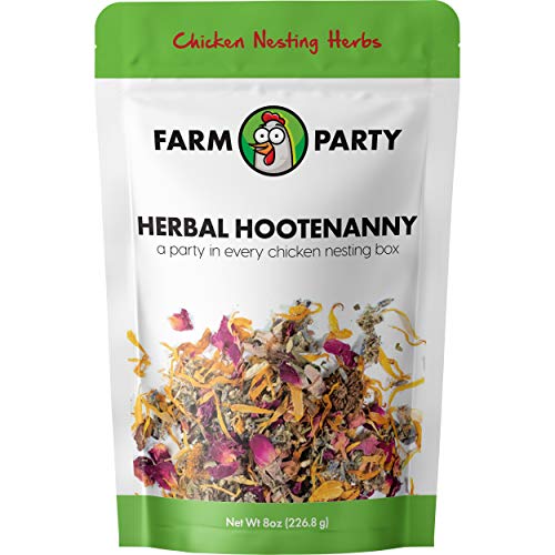 Farm Party - Herbal Hootenanny Nistkräuter für Hühner (237 ml), hält Hühner-Nistkästen frisch und hält Probleme vom Hühnerstall fern von Farm Party