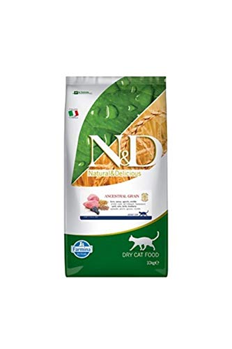 N&D LOW GRAIN Lamm + getrocknete Preiselbeeren 10 kg Katzen Trockenfutter von Farmina (Russo Mangimi)