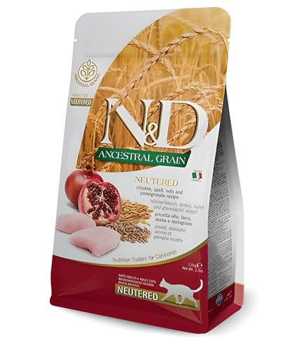 Farmina N&D ANCESTRAL Grain Adult Pellets Katzenfutter(Trockenfutter, mit hochwertigen Vitaminen und natürliche Antioxidantien, ohne Mais, Zutaten: Huhn, Portionsgröße: 1,5 kg) von Farmina Natural & Delicious