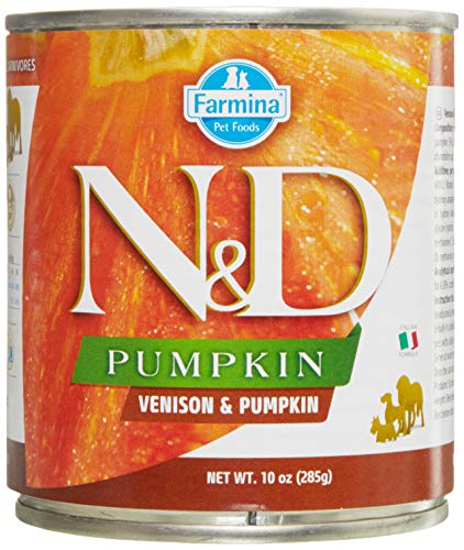 Farmina N&D Pumpkin Pastete Hundefutter (Nassfutter, mit hochwertigen Vitaminen und natürliche Antioxidantien, ohne Mais, Zutaten: Wild und Kürbis, Portionsgröße: 285 g) von Farmina Natural & Delicious