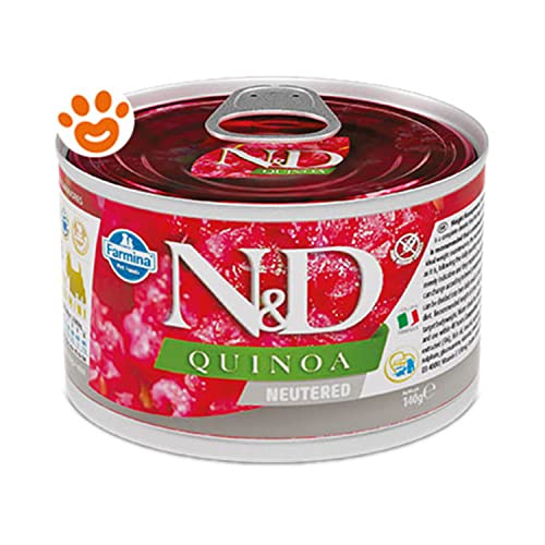 Farmina N&D QUINOA Pastete Hundefutter (Nassfutter, mit hochwertigen Vitaminen und natürliche Antioxidantien, ohne Mais, Zutaten: Ente und Brokkoli, Portionsgröße: 140 g) von N&D(ナチュラル&デリシャス)